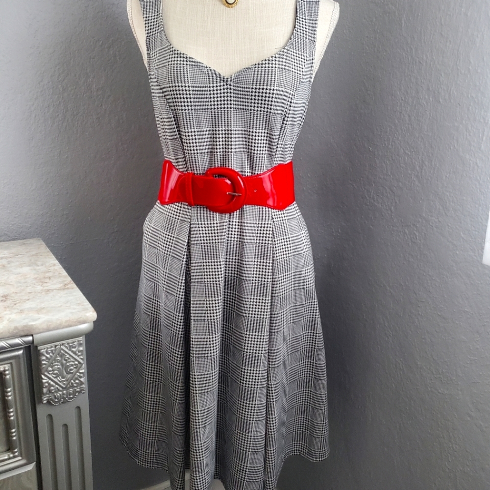 Torrid size 0 black and white plaid dress